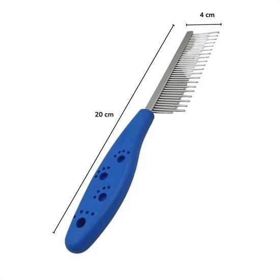 BUFFER® Tüy Açıcı Kedi Köpek Tarağı Tek Taraflı Metal Dişli Evcil Hayvan Bakım Fırçası - 5