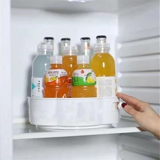 BUFFER® 360 Derece Dönebilen Mekanizmalı Yuvarlak Tepsi Formlu Sunum ve Servis Organizer Tablası - 5