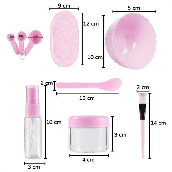 BUFFER® Kendin Yap Yüz Maskesi Karıştırma Aleti Seti, 9 Parça DIY Yüz Maskesi Hazırlama Kabı Seti - 3