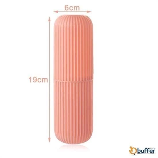 BUFFER® Seyahat Tipi Plastik Diş Fırçası Gözlük Kalem Fırça Erzak Saklama Kabı Düzenleme Kalemlik - 6