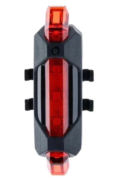 BUFFER® Usb Şarj Edilebilir Parlak Bisiklet Led Lamba Su Geçirmez Güvenlik Uyarı Arka Lamba Işığı - 7