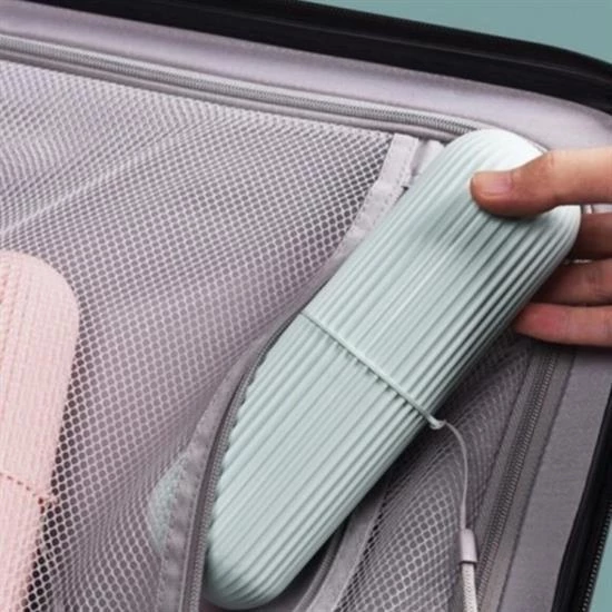 BUFFER® Seyahat Tipi Plastik Diş Fırçası Gözlük Kalem Fırça Erzak Saklama Kabı Düzenleme Kalemlik - 8