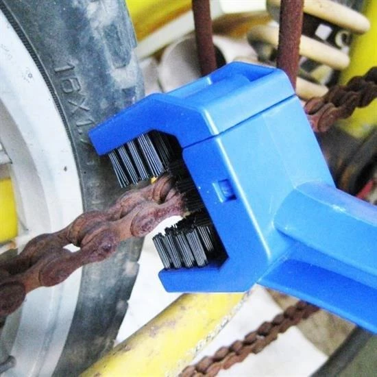 BUFFER® Bisiklet Zincir Dişlisi Koruyucu Pas Sökücü Temizleme Fırçası Aparatı Bakım Seti 4 Parça - 7