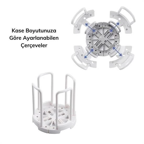 BUFFER® Tabak Bardak Kase Standı Bulaşık Kurutma Tutucu Mutfak Düzenleyici Organizatör - 3