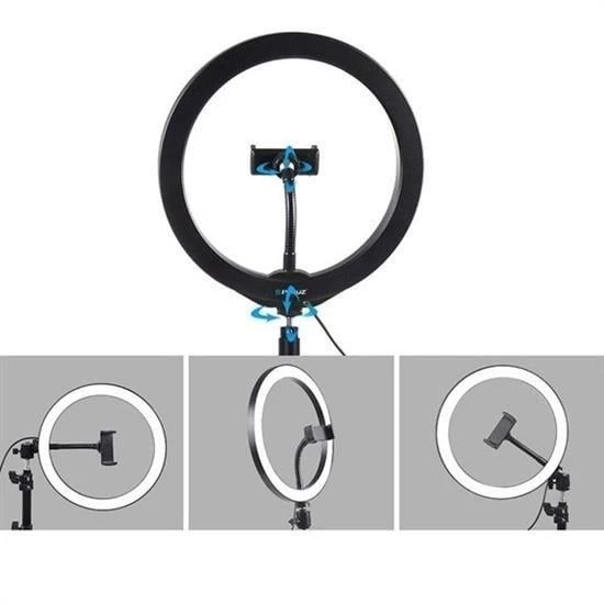 BUFFER® 10inç 26cm Youtube Instagram Tiktok Selfie  Stüdyo Video Fotoğraf Ring Light  Tripod Led Hal - 2
