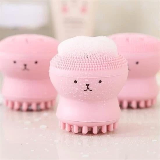 BUFFER® Peeling Etkili Mini El Yüz Cilt Temizleme Fırçası Silikon Temizlenmesi Kolay  Siyah Nokta Gi - 5