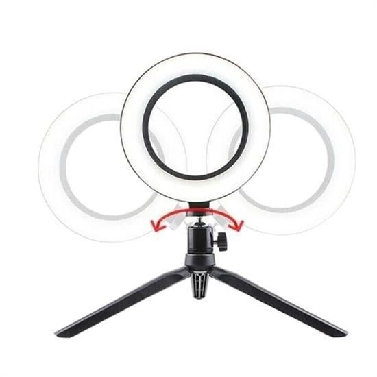BUFFER® 10inç 26cm Youtube Instagram Tiktok Selfie  Stüdyo Video Fotoğraf Ring Light  Tripod Led Hal - 4