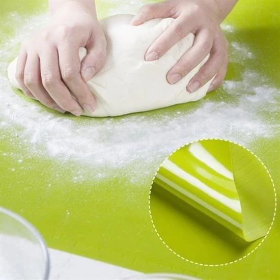 BUFFER® 40*50 cm Silikon Ölçekli Kullanımı Kolay Hamur Açma Matı Ekmek Mantı Makarna Hamuru Yoğurma - 3