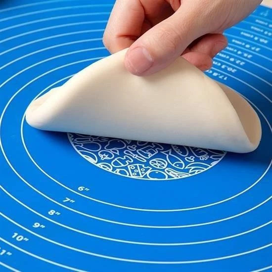 BUFFER® 40*50 cm Silikon Ölçekli Kullanımı Kolay Hamur Açma Matı Ekmek Mantı Makarna Hamuru Yoğurma - 8