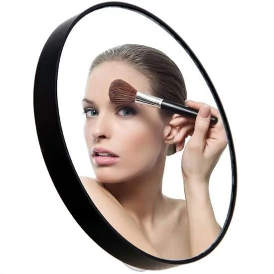 BUFFER® 10x Büyüteçli Vantuzlu Pratik Kullanışlı Makyaj Lens Traş Aynası - 2