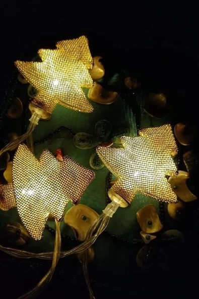 BUFFER® Metal Örgülü Çam Ağacı Şeklinde Günışığı Şerit Led Işık Zinciri - 9