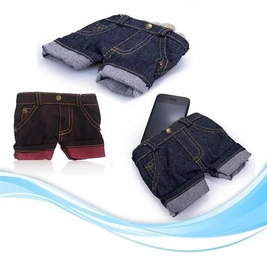 BUFFER® Jean Short Telefon Kılıfı ve Cüzdan - 2