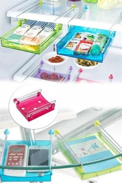 BUFFER® Dekoratif Çok Amaçlı Raf Buzdolabı Masa Altı Portatif Mutfak Rafı - 6