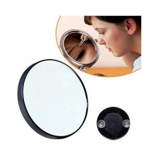 BUFFER® 10x Büyüteçli Vantuzlu Pratik Kullanışlı Makyaj Lens Traş Aynası - 8