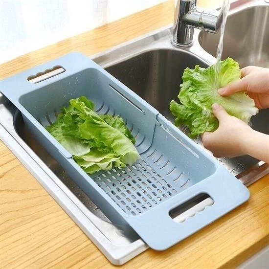 BUFFER® Uzayıp Kısalabilen Ayarlanabilir Plastik Lavabo Mutfak Süzgeci - 7