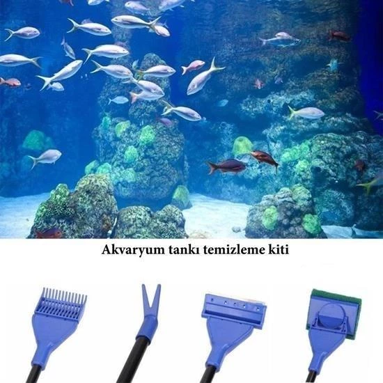 BUFFER® 5 in 1 Akvaryum Tankı Temizleme Seti Akvaryum Balığı Bakım Seti - 10