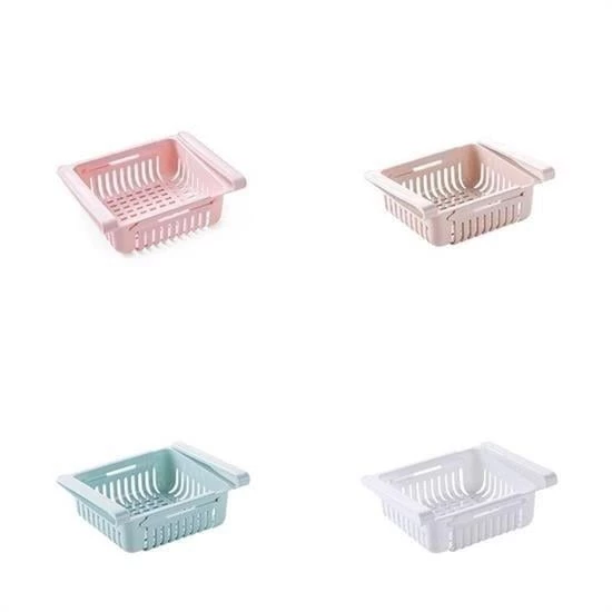 BUFFER® Çok Amaçlı Uzayıp Kısalabilir Buzdolabı Düzenleyici Sepeti Rafı - 6