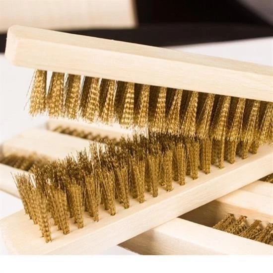 BUFFER® Metal Telli Fırça Ahşap Saplı Pas Kir Sökme Temizleme Fırçası - Resim 10