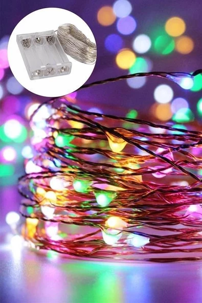 BUFFER® Pilli Dekoratif Peri Led Işık 3 Metre (RGB) Gaming Aydınlatma - 9