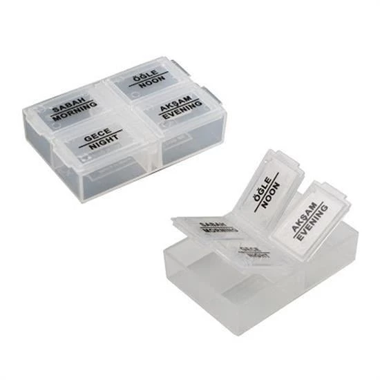 BUFFER® 4 Öğün Günlük Hap İlaç Saklama Taşıma Kutusu İlaç Hatırlatıcı - 5