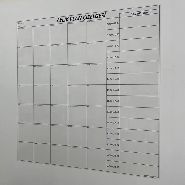 BUFFER® Aylık Planlayıcı Manyetik Duvar Stickerı Takvim Plan Çizelgesi - 2