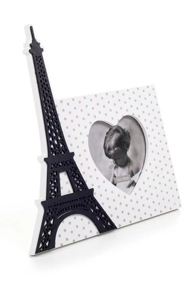 BUFFER® Decotown Dekoratif Eyfel Paris Desenli Ahşap Resim Fotoğraf Çerçevesi Standı - 2