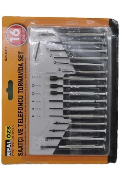 BUFFER® 16 Parça Hassas Tornavida Seti Saatçi ve Telefoncu Tornavidası - 3