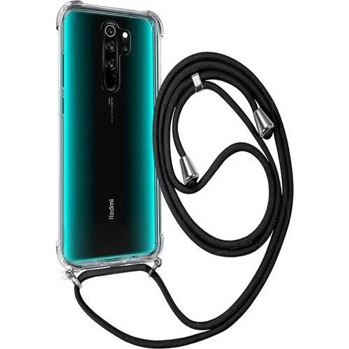 Xiaomi RedMi Note 8 Pro Askılı İpli Şeffaf Tank Kılıf