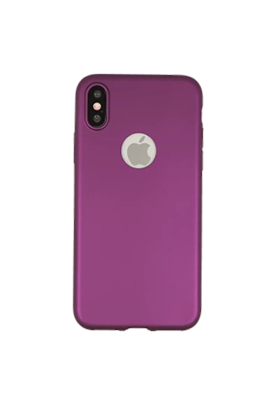 Apple iPhone X Premium Silikon Kılıf Mor