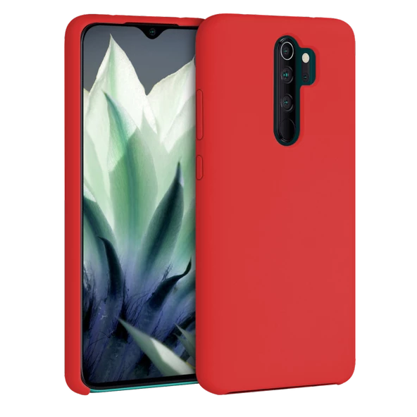 Xiaomi Redmi Note 8 Pro İnce Mat Silikon Kılıf Kırmızı