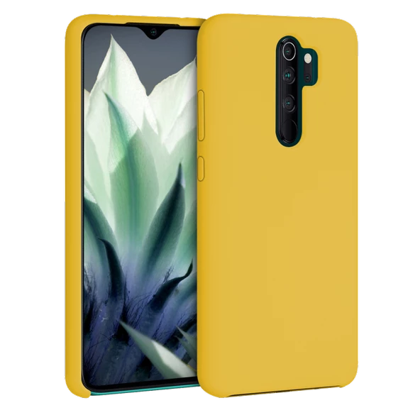 Xiaomi Redmi Note 8 Pro İnce Mat Silikon Kılıf Sarı