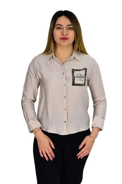 Kadın Kol Omuz Işlemeli Gömlek B6395 BGL-ST02545 - Resim 2