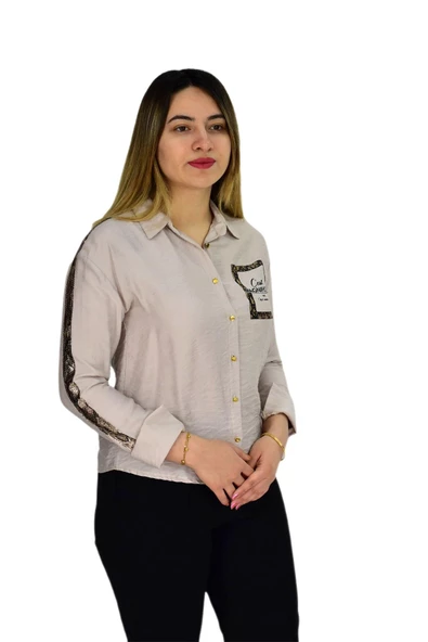 Kadın Kol Omuz Işlemeli Gömlek B6395 BGL-ST02545 - Resim 6