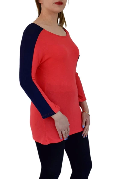 Kadın Kayık Yaka Turuva Kol Sweatshirt BRG-35341 - 5