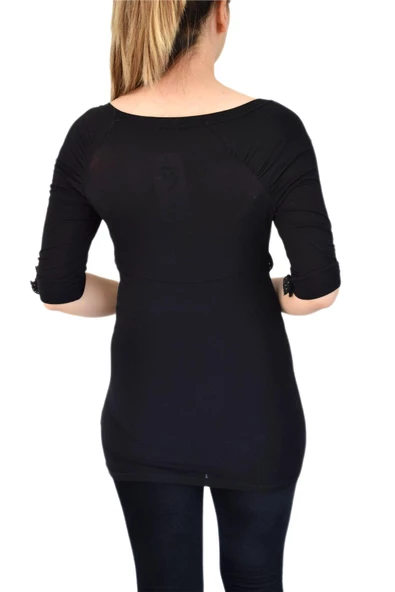 Kadın U Yaka Kadın Sweatshirt PG-3698 - Resim 9