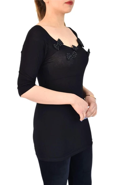 Kadın U Yaka Kadın Sweatshirt PG-3698 - Resim 7