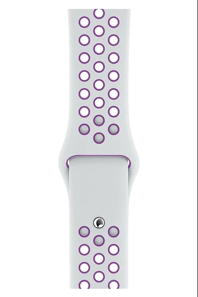 Apple Watch Series 6 38 MM Fileli Kordon Beyaz-Mor
