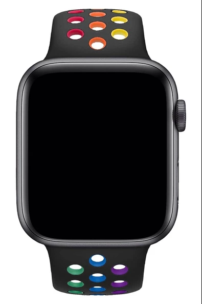 Apple Watch Series 6 40 MM Fileli Kordon Siyah-Renkli - Resim 2
