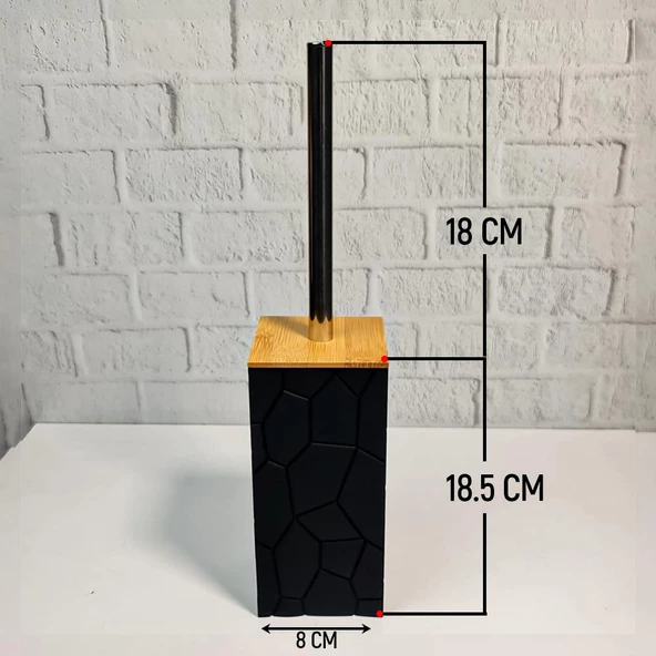 Banyo Lavabo Sıvı Sabunluk Seti Diş Fırçalık Pamukluk Katı Sabunluk Dekoratif Akrilik Bambu Banyo Takımı - 10