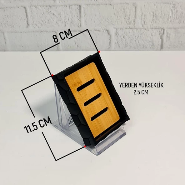 Banyo Lavabo Sıvı Sabunluk Seti Diş Fırçalık Pamukluk Katı Sabunluk Dekoratif Akrilik Bambu Banyo Takımı - 12