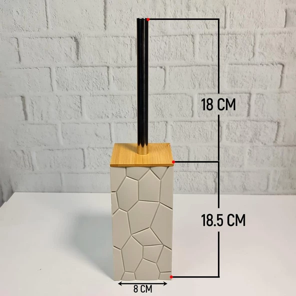 Banyo Lavabo Sıvı Sabunluk Seti Diş Fırçalık Pamukluk Katı Sabunluk Dekoratif Akrilik Bambu Banyo Takımı - 6