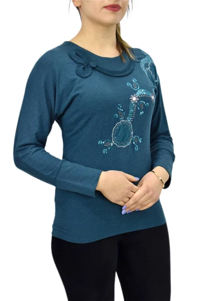 Kadın İşlemeli Bluz PB-3159 - Resim 7