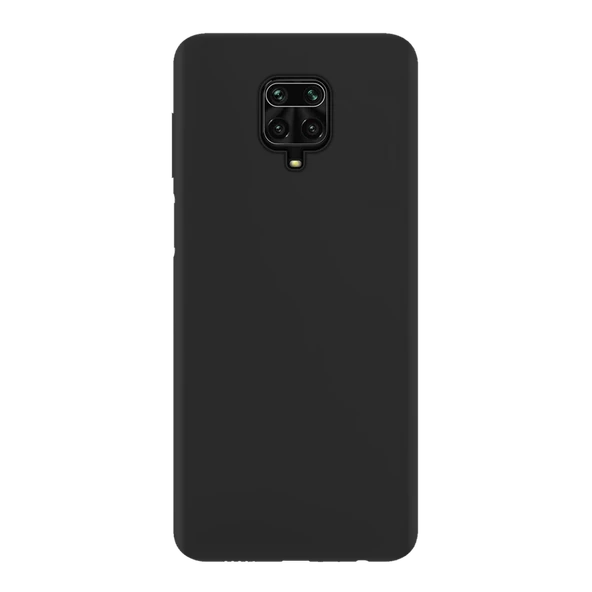 Xiaomi Redmi Note 9S İnce Mat Silikon Kılıf Siyah - Resim 2