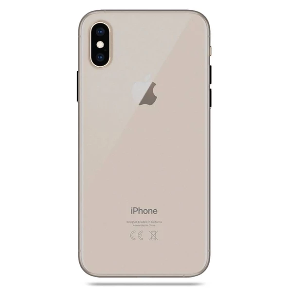 Apple iPhone XS Transparent Slim Case Gri