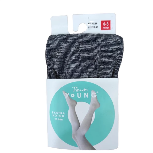 Penti Çocuk Extra Cotton Pamuklu Düz Külotlu Çorap - 10