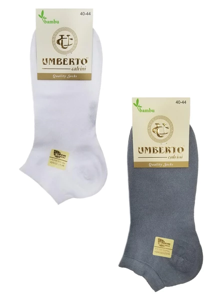 Umberto 12 Adet Erkek Doğal Bambu Patik Çorap -307 - 12