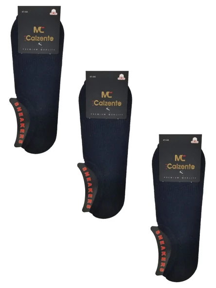 Mia Calzente 3 Adet Erkek Sneakers Model Babet Çorap - 5