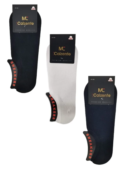 Mia Calzente 3 Adet Erkek Sneakers Model Babet Çorap - 7