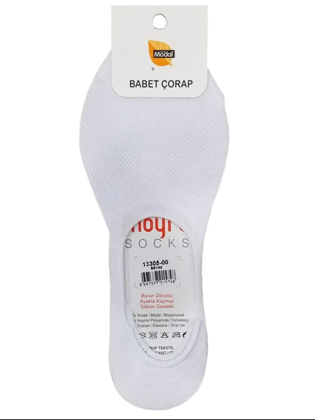 Moyra 6'lı Paket Silikonlu Modal Erkek Babet Çorap - 5