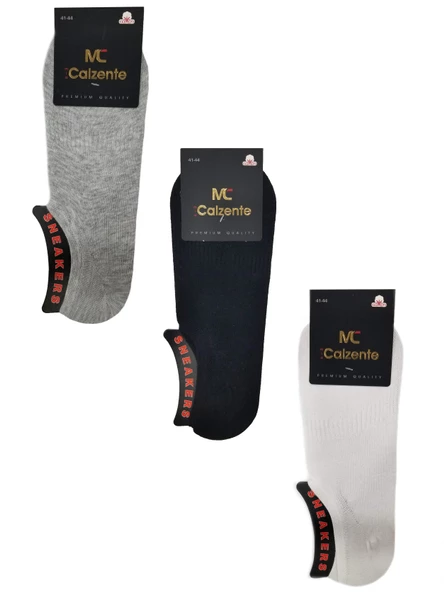 Mia Calzente 3 Adet Erkek Sneakers Model Babet Çorap - 3